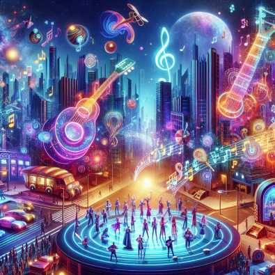 Image of futuristic music