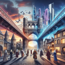 Image of a bridge between past and future